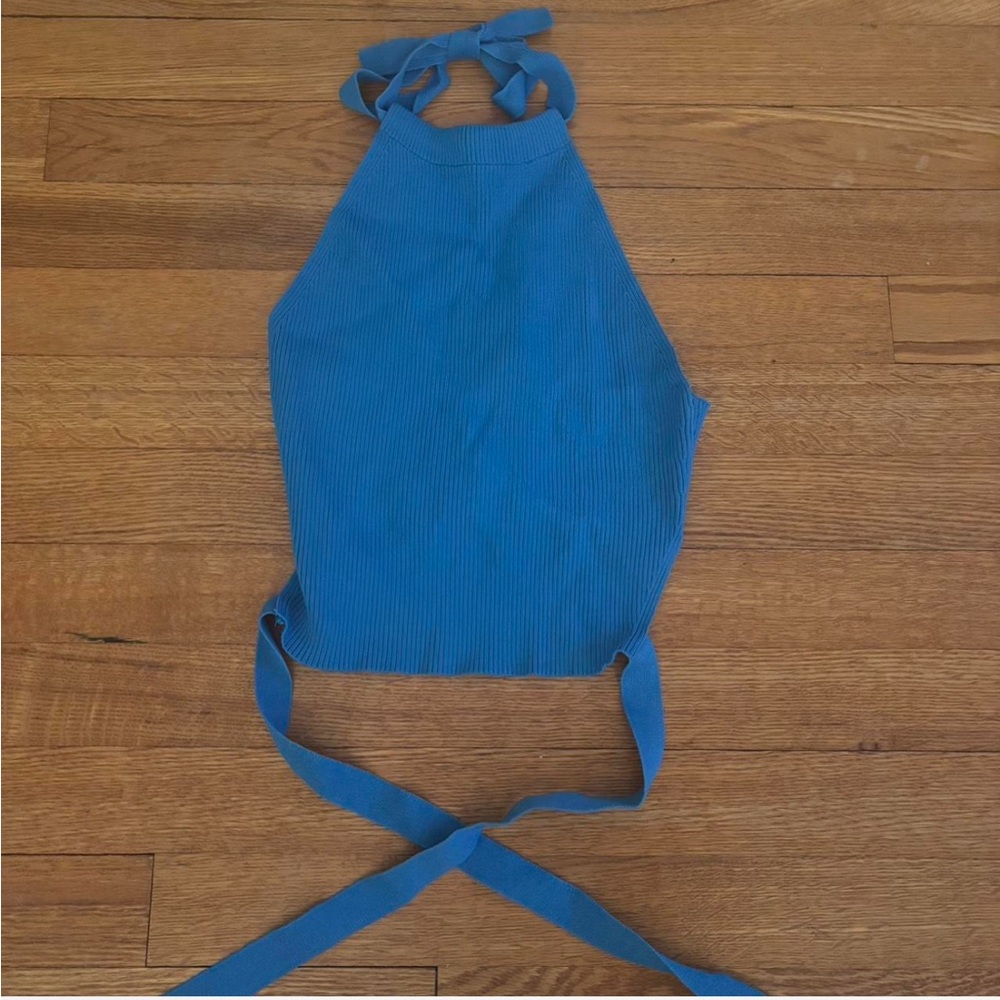 Zara Vibrant Blue Women’s Tied Crop Top
